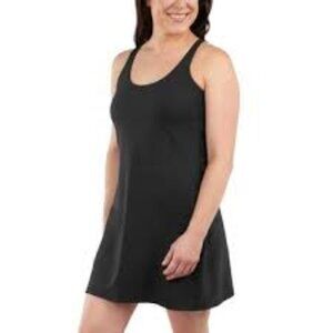 Elle Sport Women's Tank Dress With Inner Shorts Size S Black Athletic (NEW)